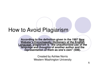 How to Avoid Plagiarism