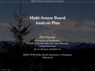 Multi-Sensor Board Analysis Plan