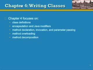 Chapter 4: Writing Classes