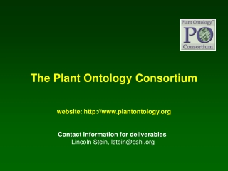The Plant Ontology Consortium