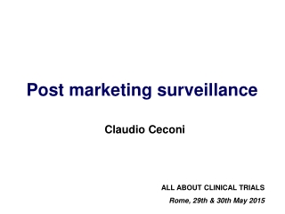 Post marketing surveillance