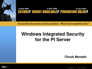 Windows Integrated Security for the PI Server