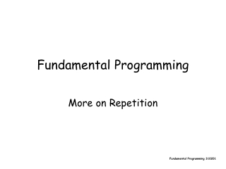 Fundamental Programming