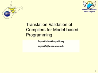 Translation Validation of Compilers for Model-based Programming