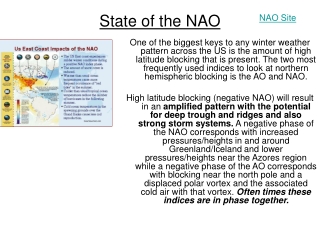 State of the NAO