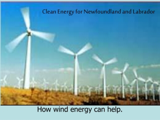 How wind energy can help.