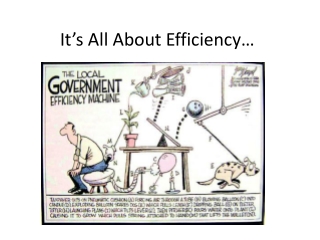 It’s All About Efficiency…