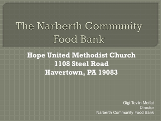 The Narberth Community Food Bank