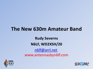 The New 630m Amateur Band