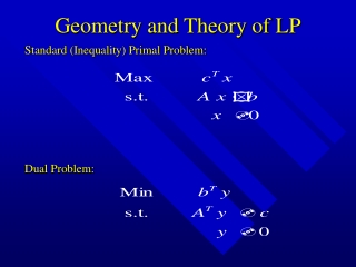 Geometry and Theory of LP