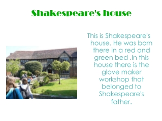 Shakespeare's house