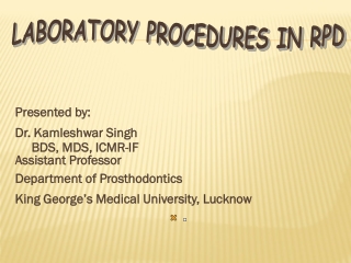 Laboratory procedures in RPD
