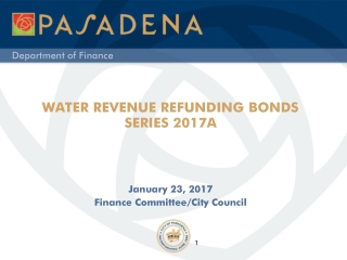 WATER REVENUE REFUNDING BONDS SERIES 2017A