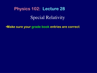 Special Relativity