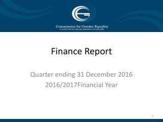 Finance Report