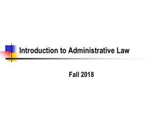 Introduction to Administrative Law