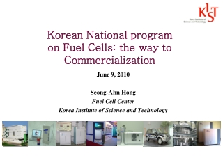 Korean National program  on Fuel Cells: the way to  Commercialization