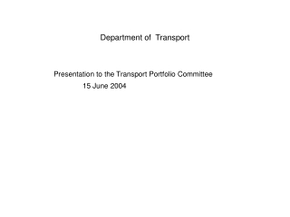 Department of  Transport