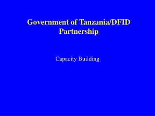 Government of Tanzania/DFID Partnership