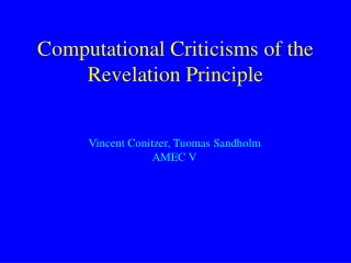 Computational Criticisms of the Revelation Principle
