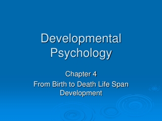 Developmental Psychology