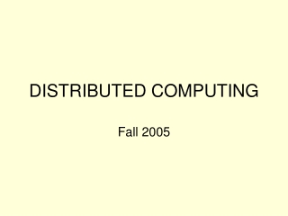 DISTRIBUTED COMPUTING