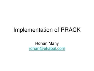 Implementation of PRACK