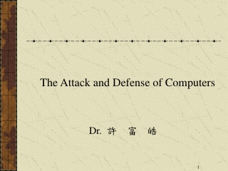 The Attack and Defense of Computers Dr. 許  富  皓