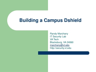 Building a Campus Dshield