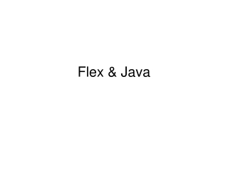 Flex &amp; Java