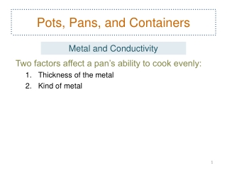 Pots, Pans, and Containers