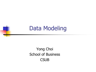 Data Modeling