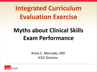 Integrated Curriculum  Evaluation Exercise