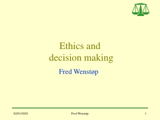 Ethics and  decision making