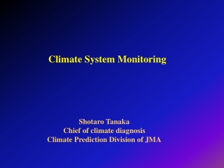 Climate System Monitoring