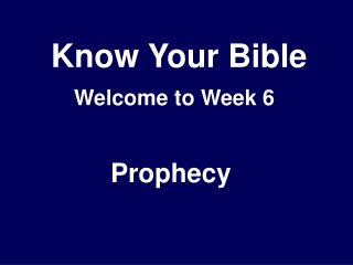 Know Your Bible