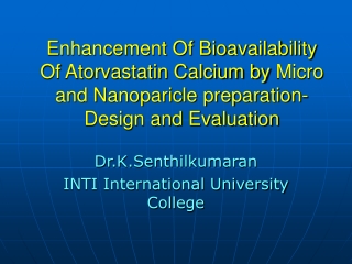 Dr.K.Senthilkumaran INTI International University College