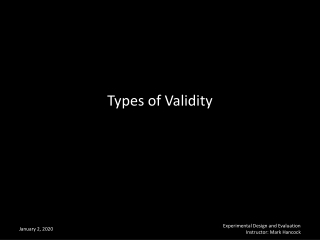 Types of Validity