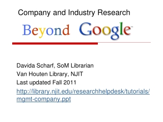 Company and Industry Research