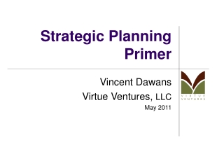 Strategic Planning Primer
