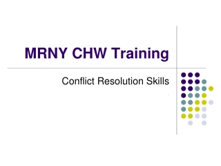 MRNY CHW Training