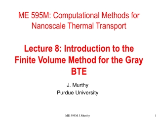 J. Murthy Purdue University