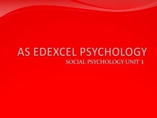 AS  EDEXCEL PSYCHOLOGY