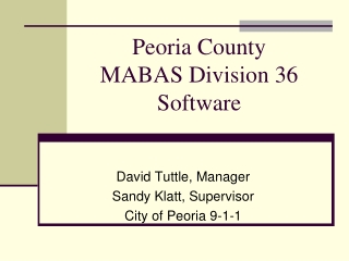 Peoria County MABAS Division 36 Software