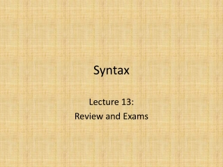 Syntax