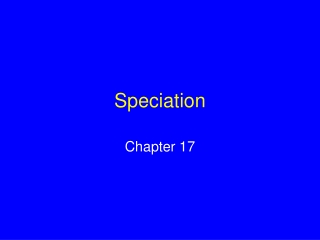 Speciation