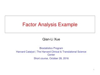 Factor Analysis Example