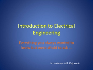Introduction to Electrical Engineering