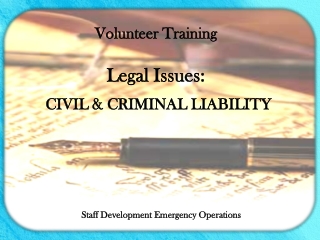 CIVIL &amp; CRIMINAL LIABILITY