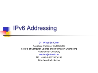 IPv6 Addressing